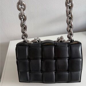 Black Quilted Chain Shoulder Bag